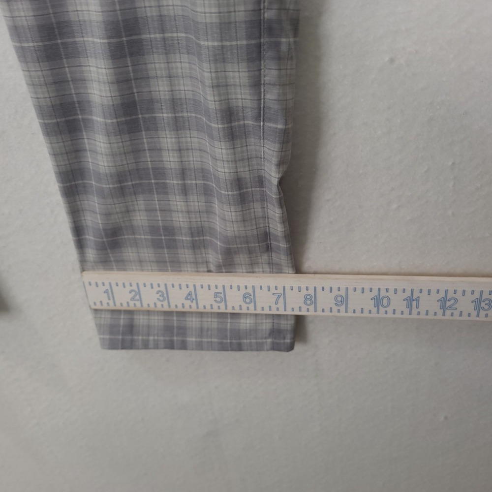 Peter Millar EB66 Pants Mens 35x32 Gray Plaid Golf Performance 5 Pocket Stretch - Picture 11 of 14